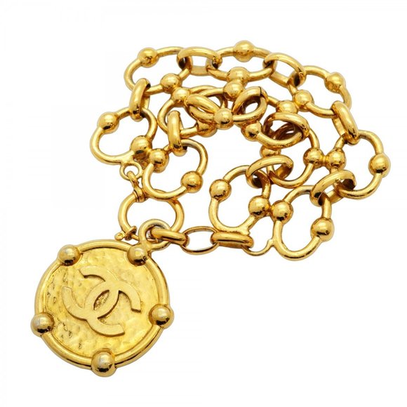 CHANEL Gold Logo Charm Bracelet - Picture 1 of 8